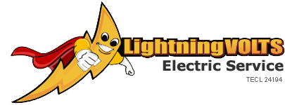 Lightning Volts Electric Service Logo